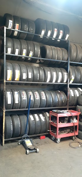 Preciado Tire Shop exterior with tire sale banner — Pomona CA